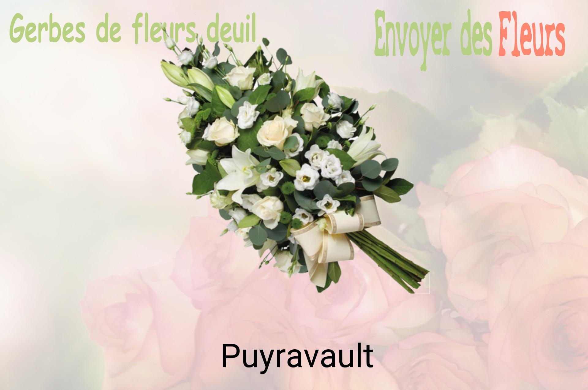 Gerbe de fleurs de deuil livrée à Puyravault